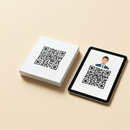 Business cards with QR codes linking to Gidira